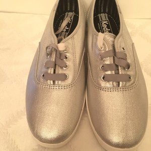 Keds Silver Metallic Clothed Classic Sneaker